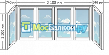 Заказать балкон в Электроуглях цена от 1320 руб | Остекление балконов и лоджий МосБалкон