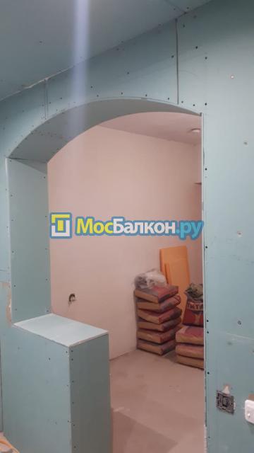 Установка окон на лоджию и отделка ГКЛВ